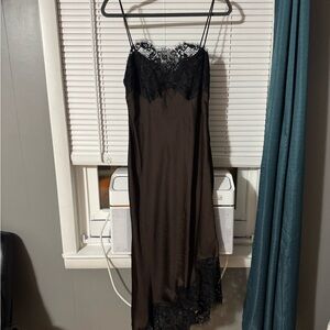 Elegant Black Lace Slip Dress
